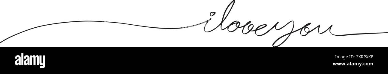 i love you u text calligrafia design scritto a mano messaggio calligrafia 14 quattordici date mese di febbraio romantico simbolo san valentino oggetto banner m Illustrazione Vettoriale