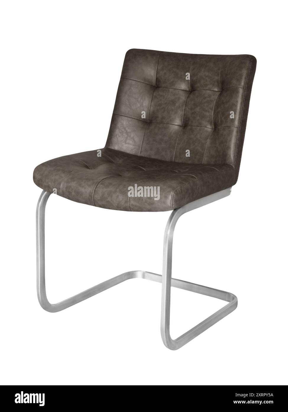 1 sedia a sbalzo isolata su sfondo bianco Foto Stock