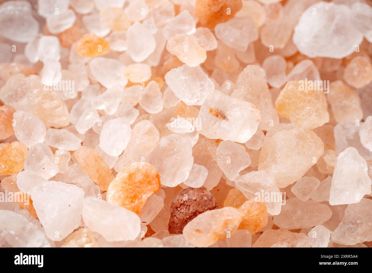 Foto macro del sale himalayano Foto Stock