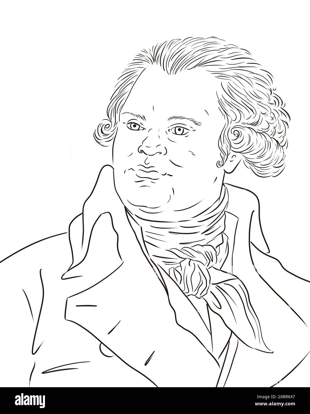 Ritratto di Georges Danton, famoso rivoluzionario francese Foto Stock