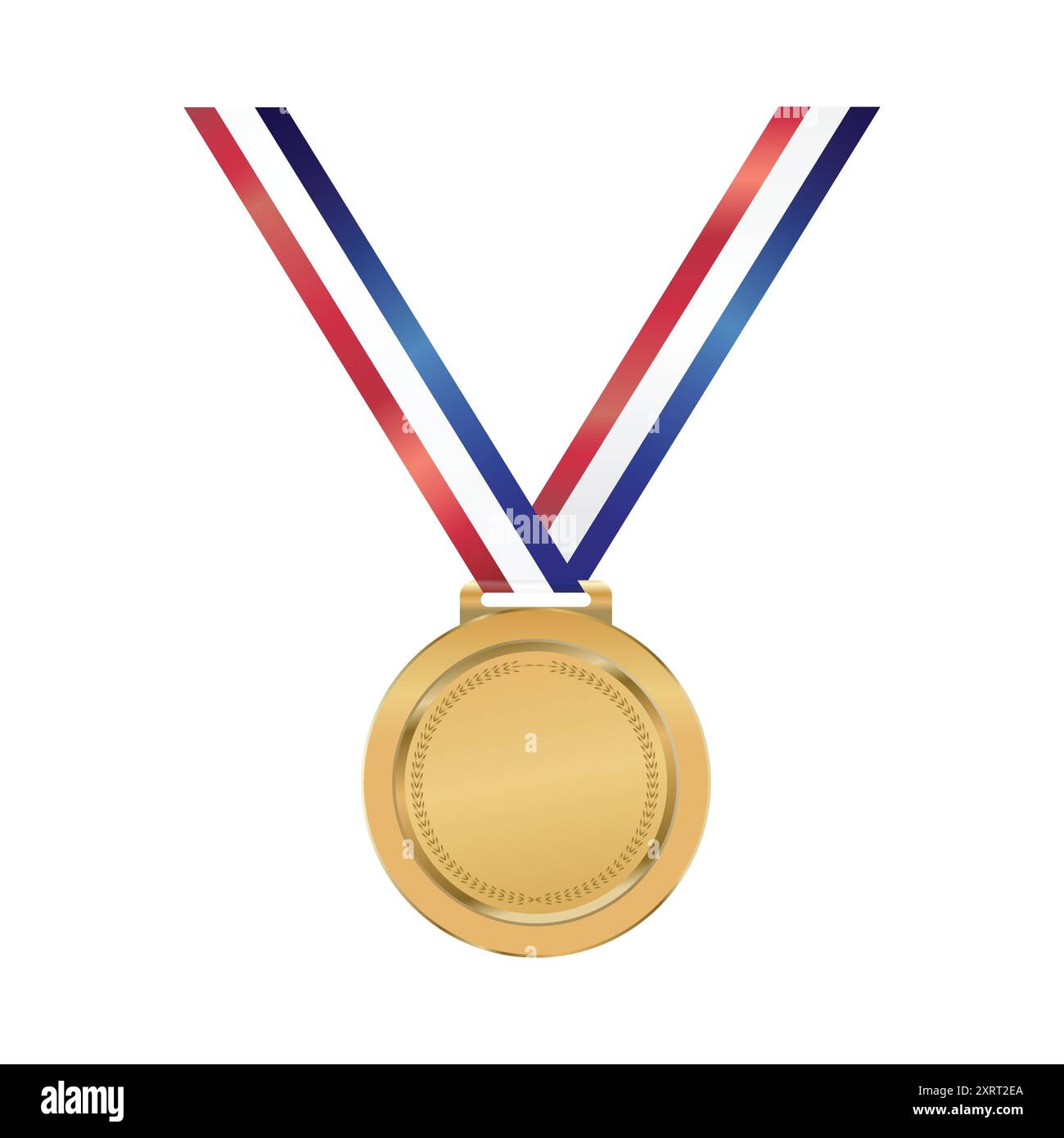 medaglia d'oro con vettore a nastro Illustrazione Vettoriale