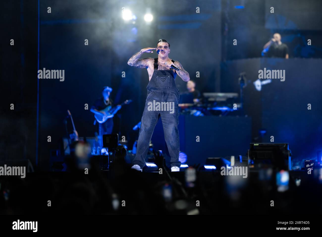Napoli, Italia. 21 giugno 2024. Il rapper italiano Geolier, si è esibito dal vivo allo Stadio Maradona di Napoli. Credito: SOPA Images Limited/Alamy Live News Foto Stock