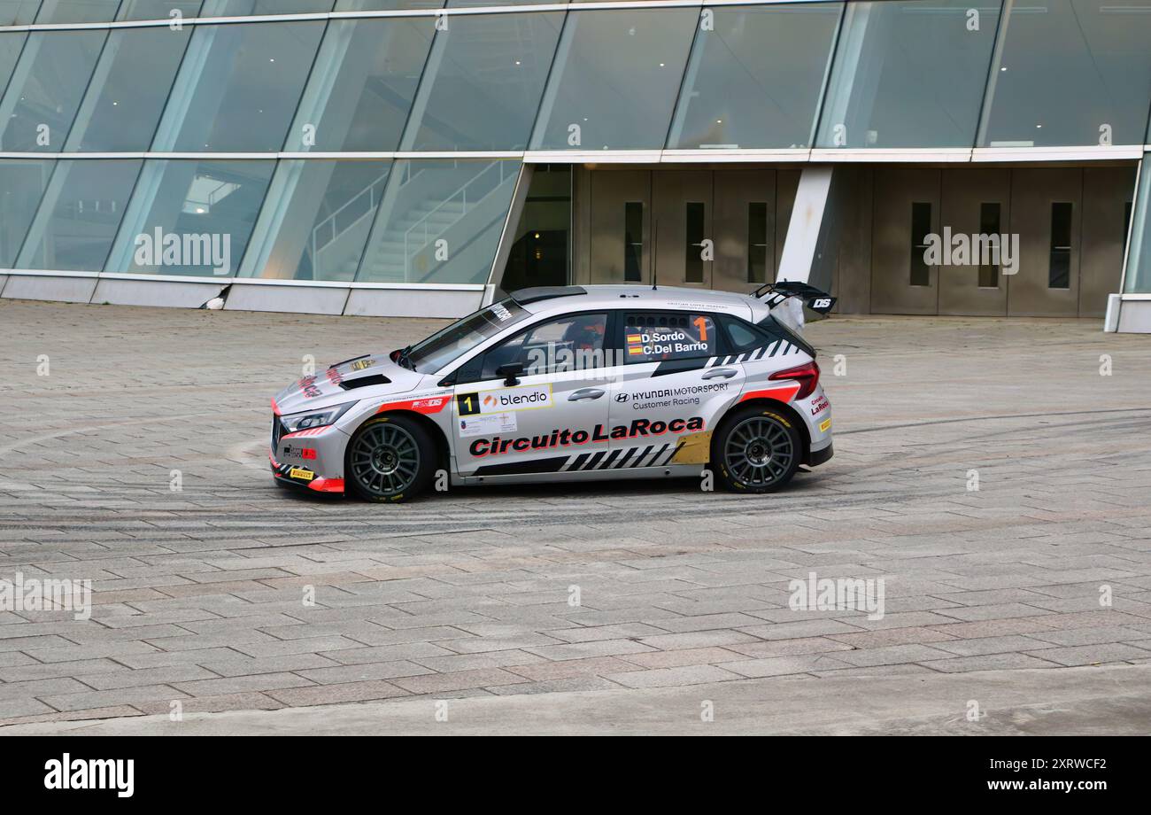 Hyundai I20 con Daniel sordo Castillo che partecipa al 17° Cristian Lopez Rally Santander Cantabria Spagna Foto Stock