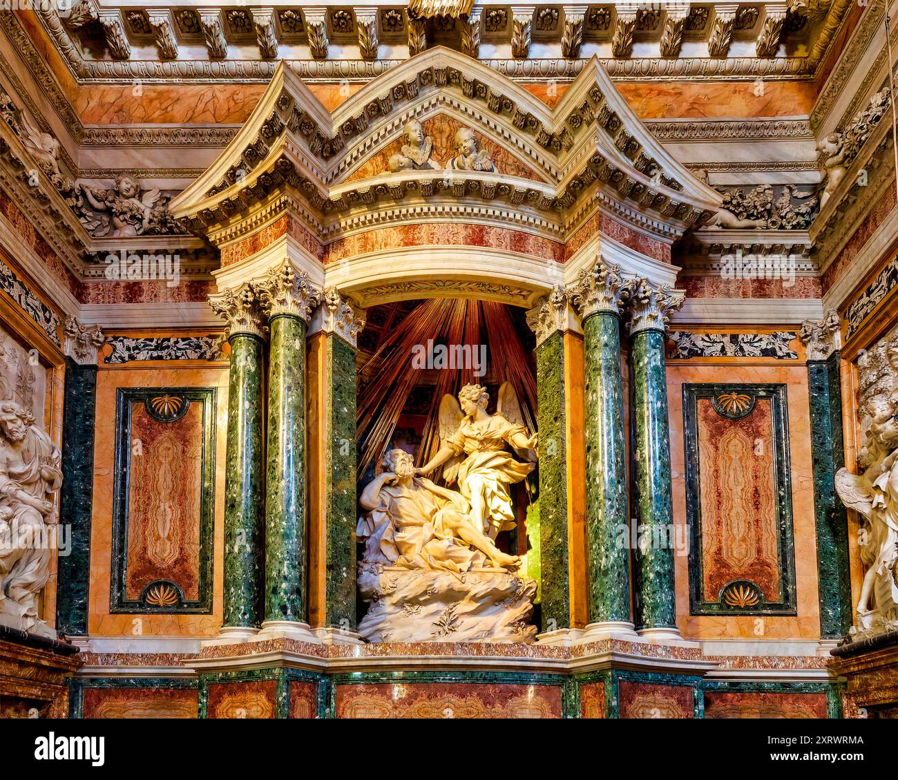 Il sogno di San Giuseppe nella Chiesa di Santa Maria delle Vittoria, Roma, Italia Foto Stock