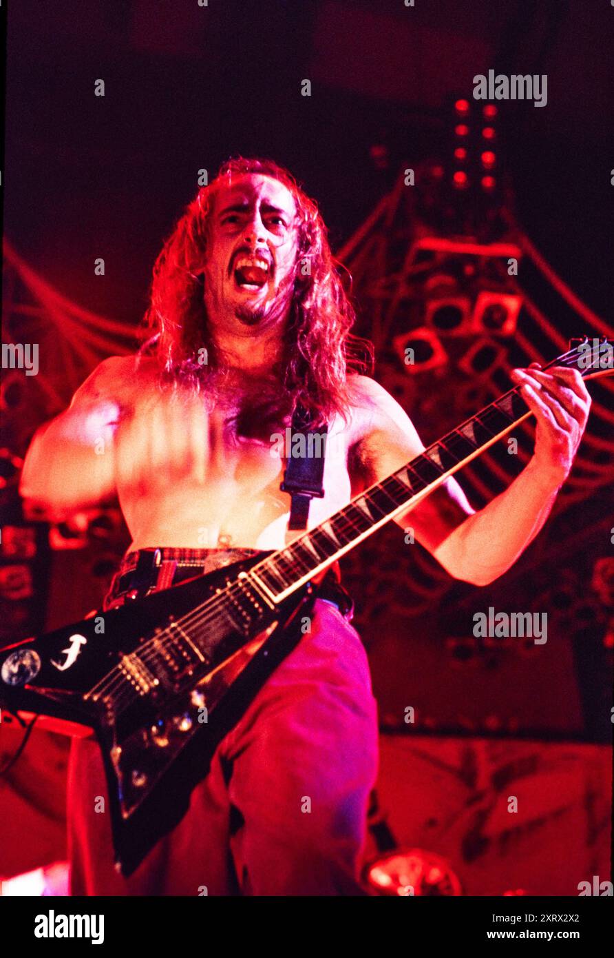 Gary Holt di Exodus circa 1990's Credit: Ross Pelton/MediaPunch Foto Stock