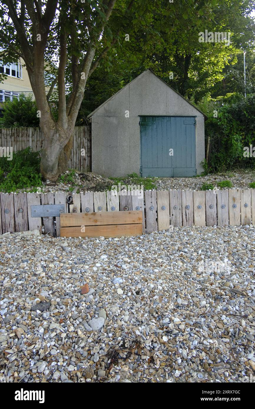 La spiaggia di Osbourne Bay sull'isola di Wight, Regno Unito Foto Stock