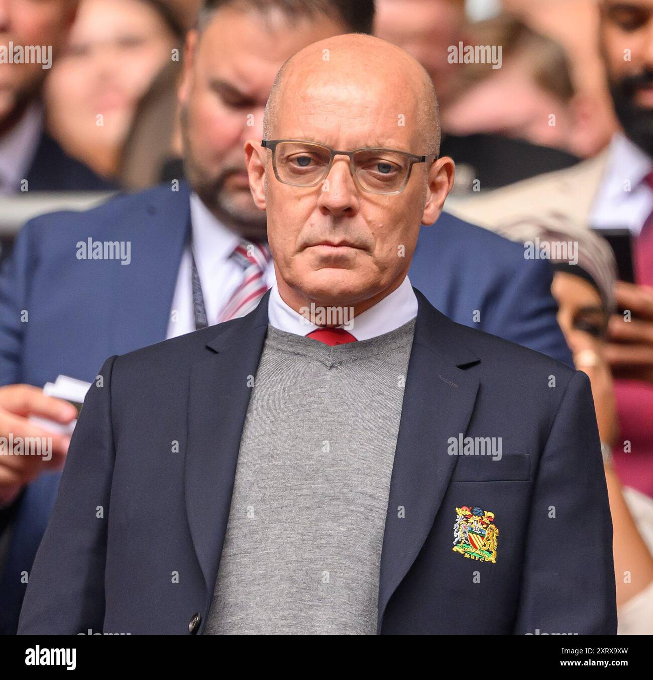 Londra, Regno Unito. 10 agosto 2024 - Manchester City contro Manchester United - Community Shield - Wembley Stadium. David Brailsford del Manchester United. Crediti immagine: Mark Pain / Alamy Live News Foto Stock