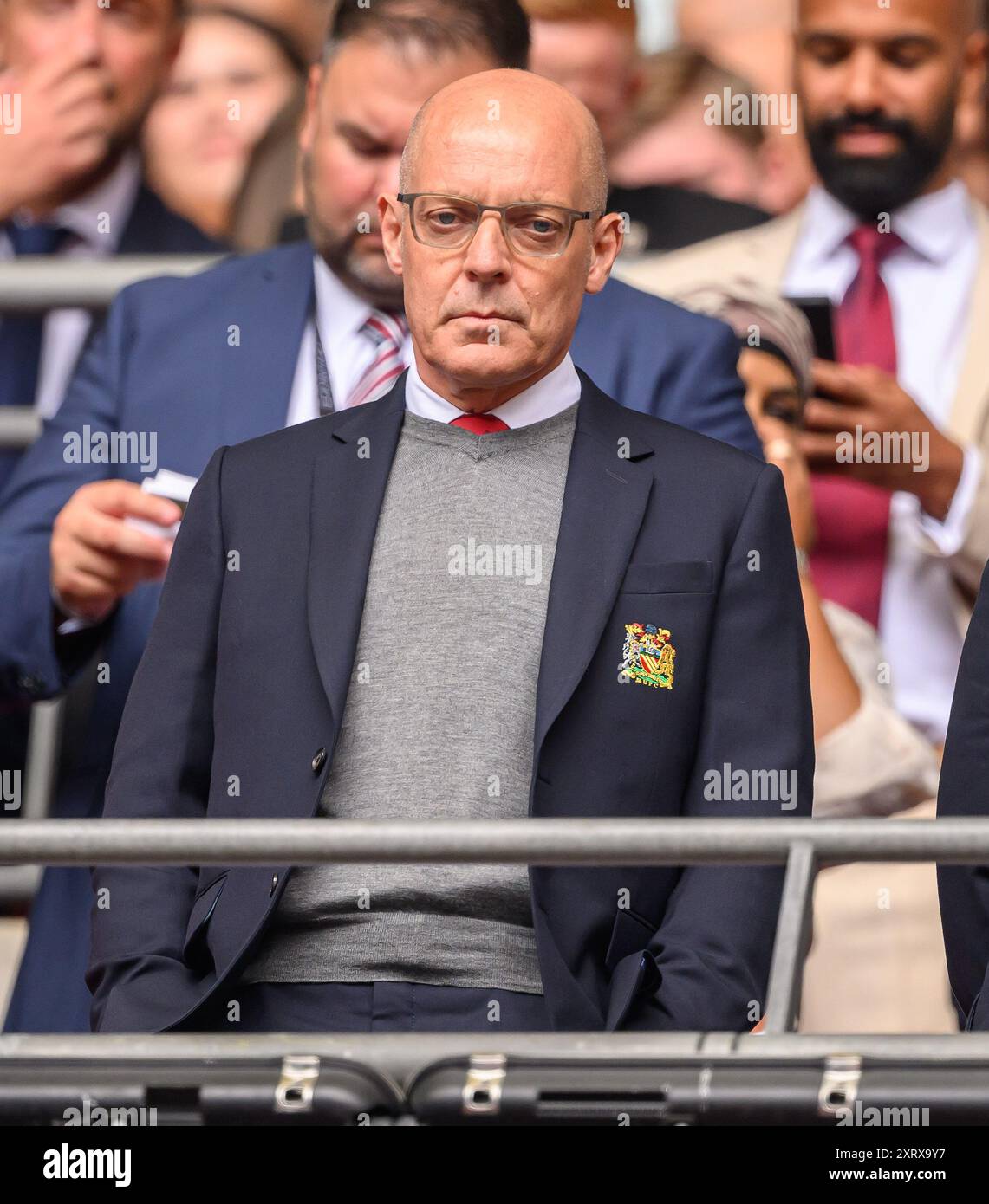 Londra, Regno Unito. 10 agosto 2024 - Manchester City contro Manchester United - Community Shield - Wembley Stadium. David Brailsford del Manchester United. Crediti immagine: Mark Pain / Alamy Live News Foto Stock