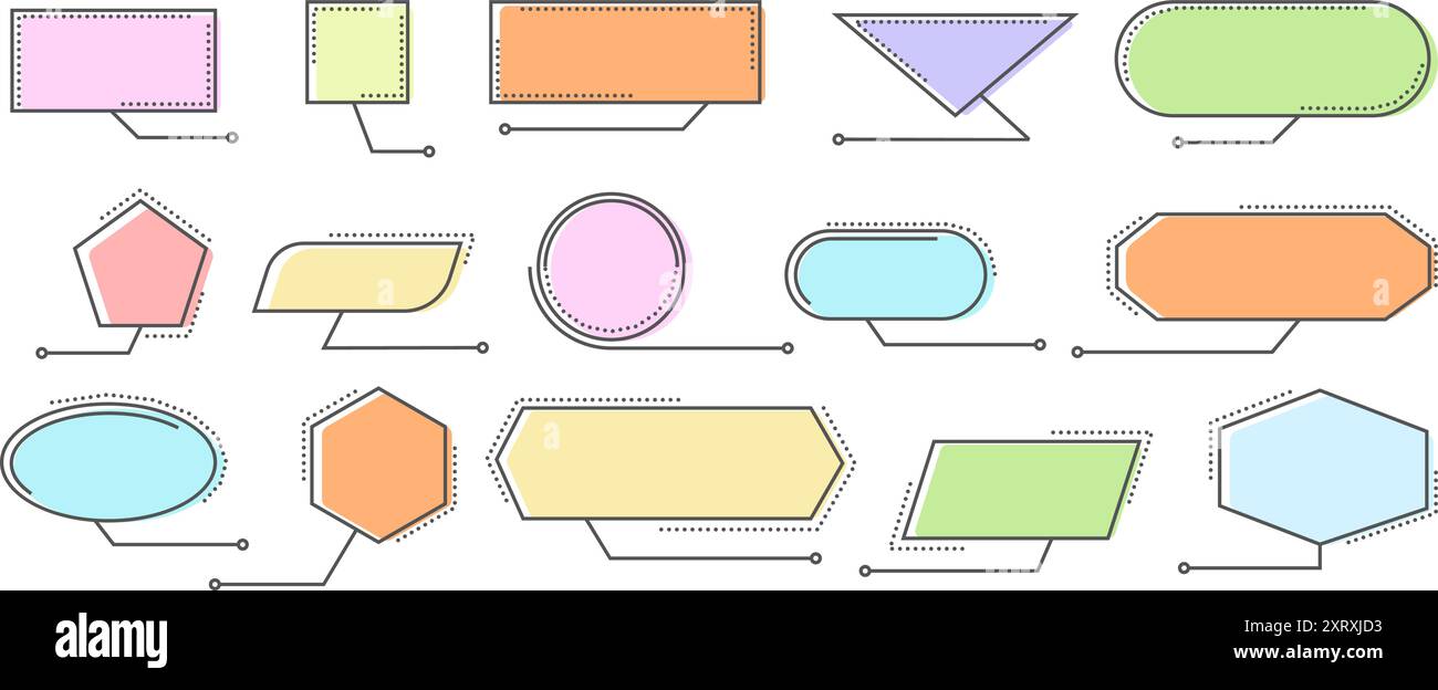 Gruppo di icone didascalie Illustrazione Vettoriale
