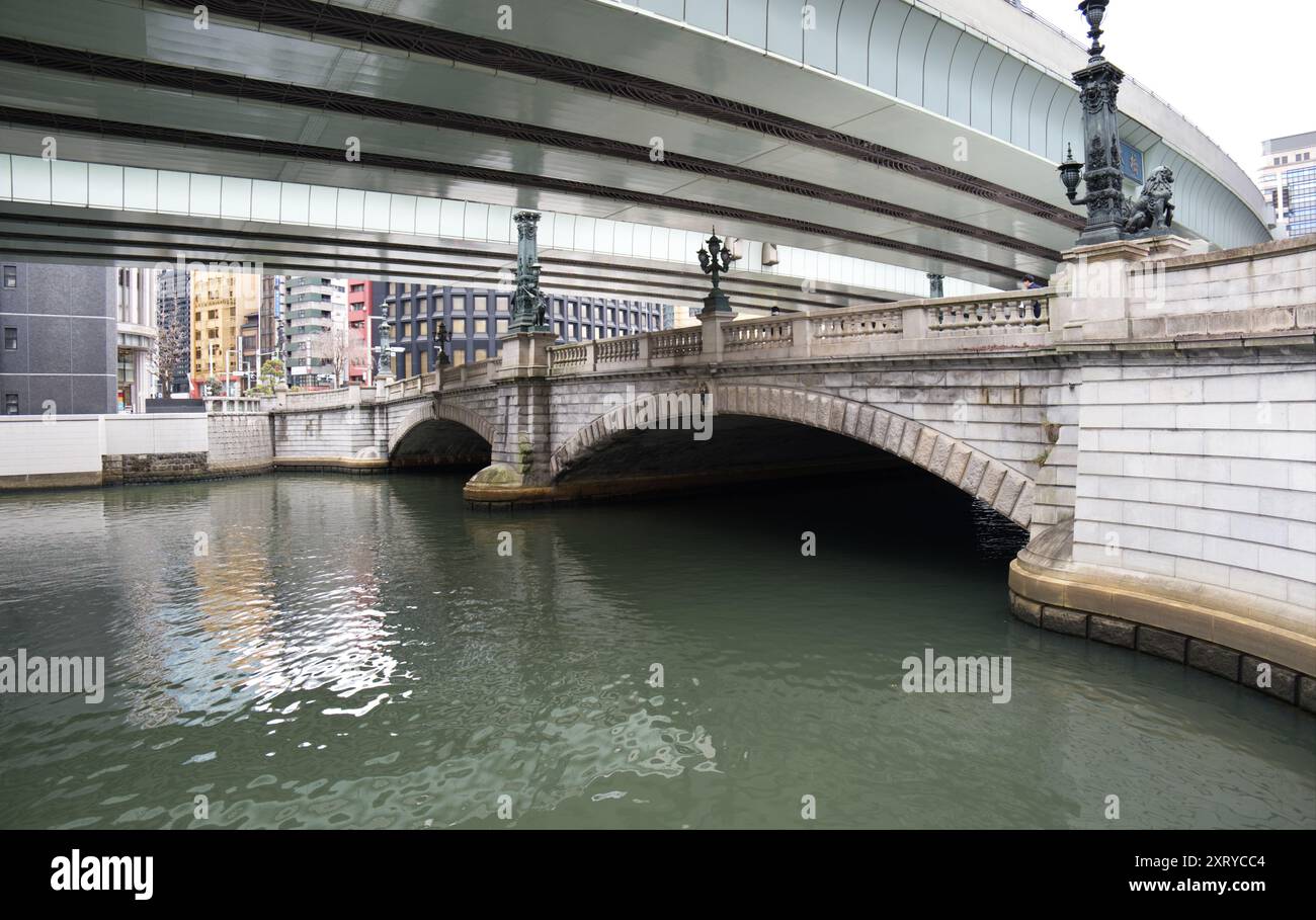 Ponte Nihonbashi, Tokyo, Giappone. Vecchio punto di riferimento di Edo Foto Stock
