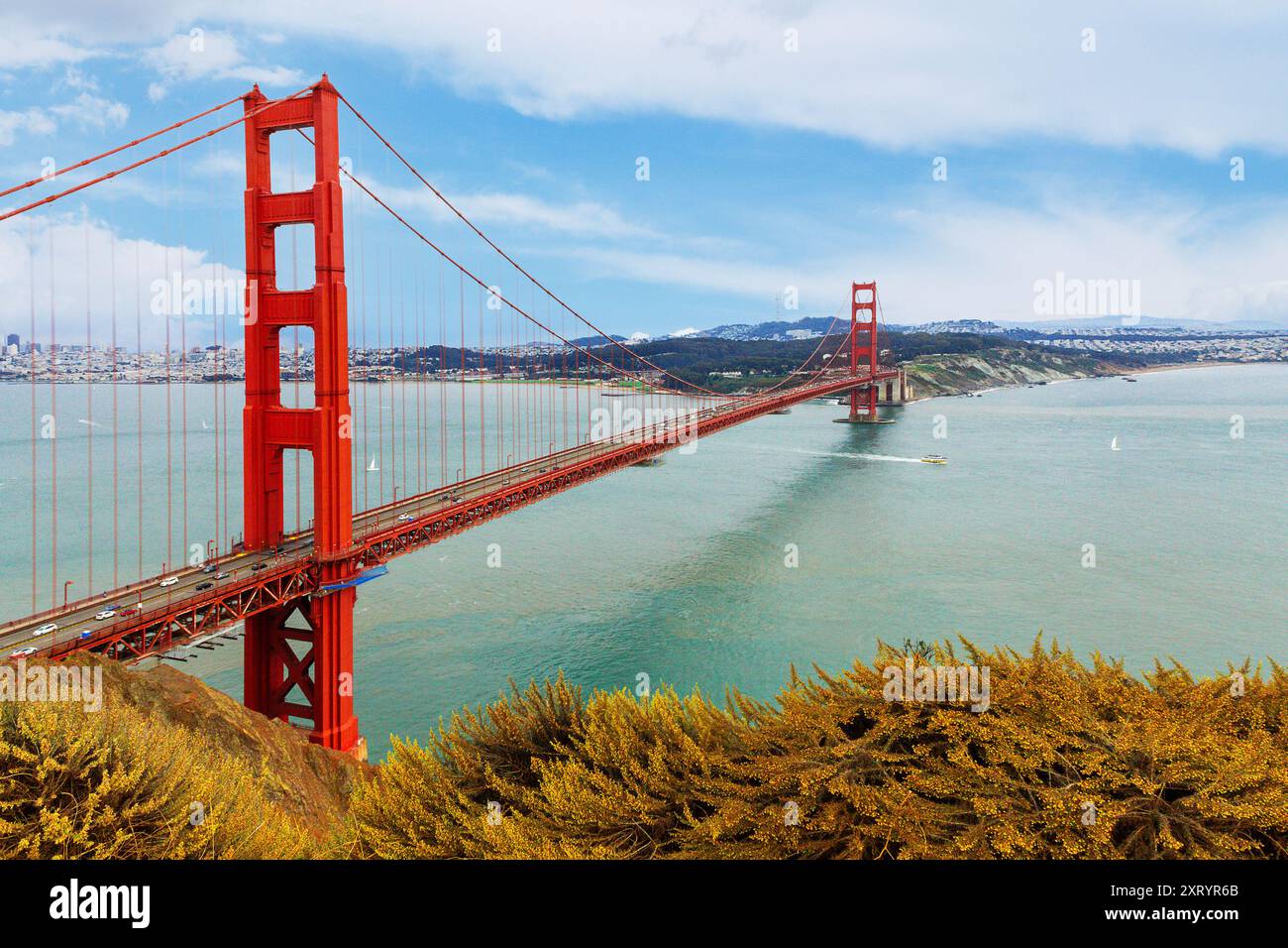 Golden Gate Bridge a San Francisco, Stati Uniti d'America Foto Stock