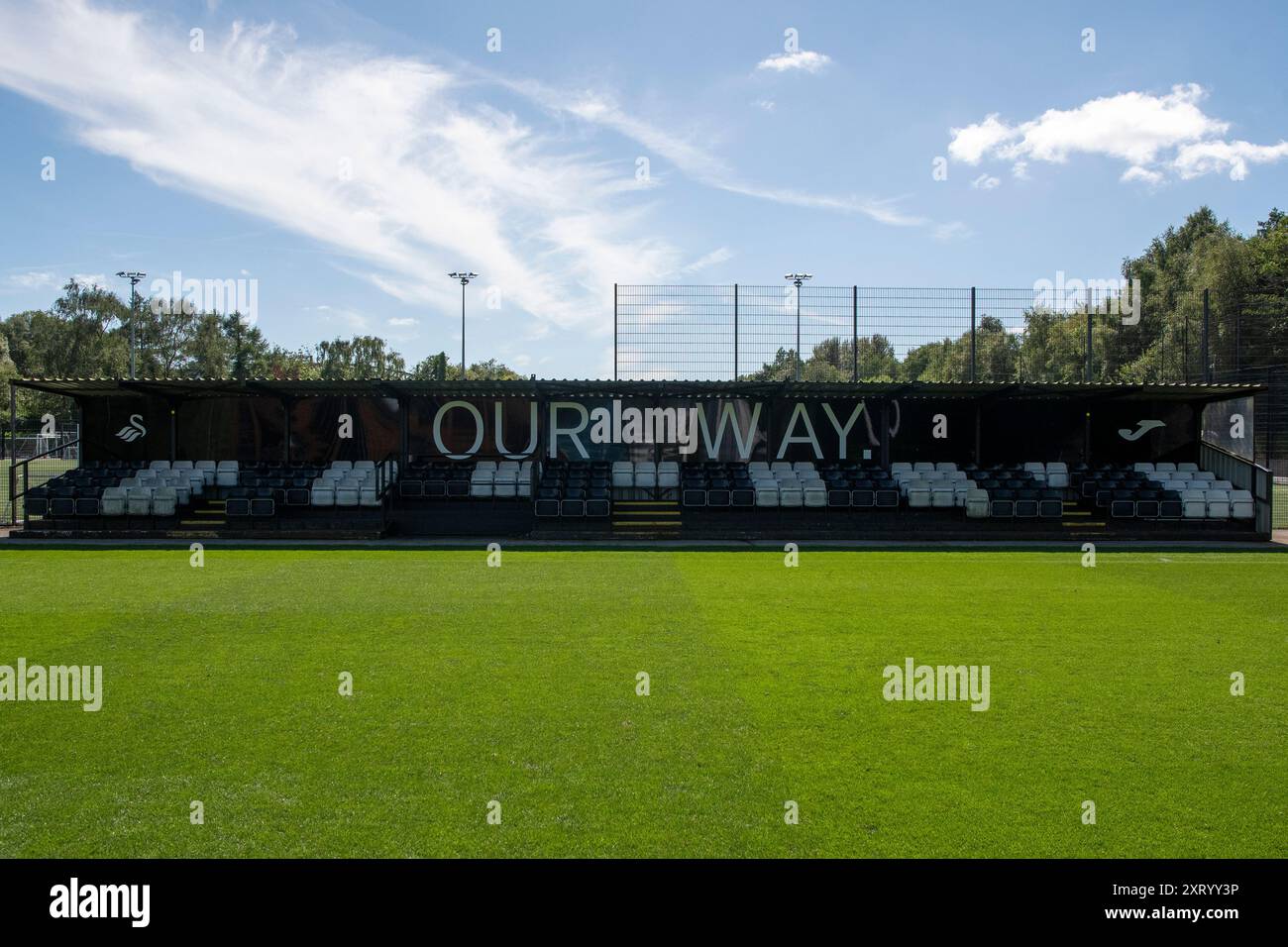 Landore, Swansea, Galles. 12 agosto 2024. The Our Way si trova presso lo Swansea City Academy JOMA High Performance Centre di Landore, Swansea, Galles, Regno Unito, il 12 agosto 2024. Crediti: Duncan Thomas/Majestic Media. Foto Stock