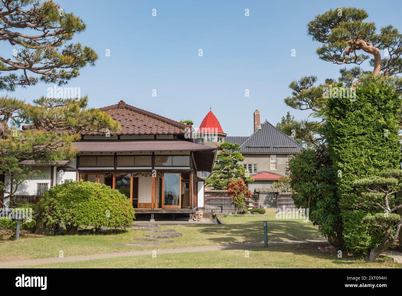 Fujita Memorial Garden, Hirosaki, in primavera. Foto Stock