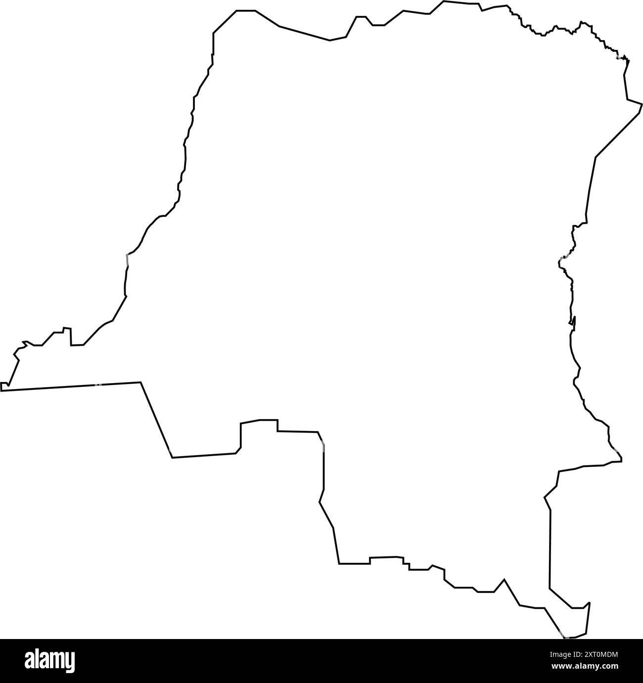 Disegno dell'illustrazione dell'icona del paese del Congo Illustrazione Vettoriale