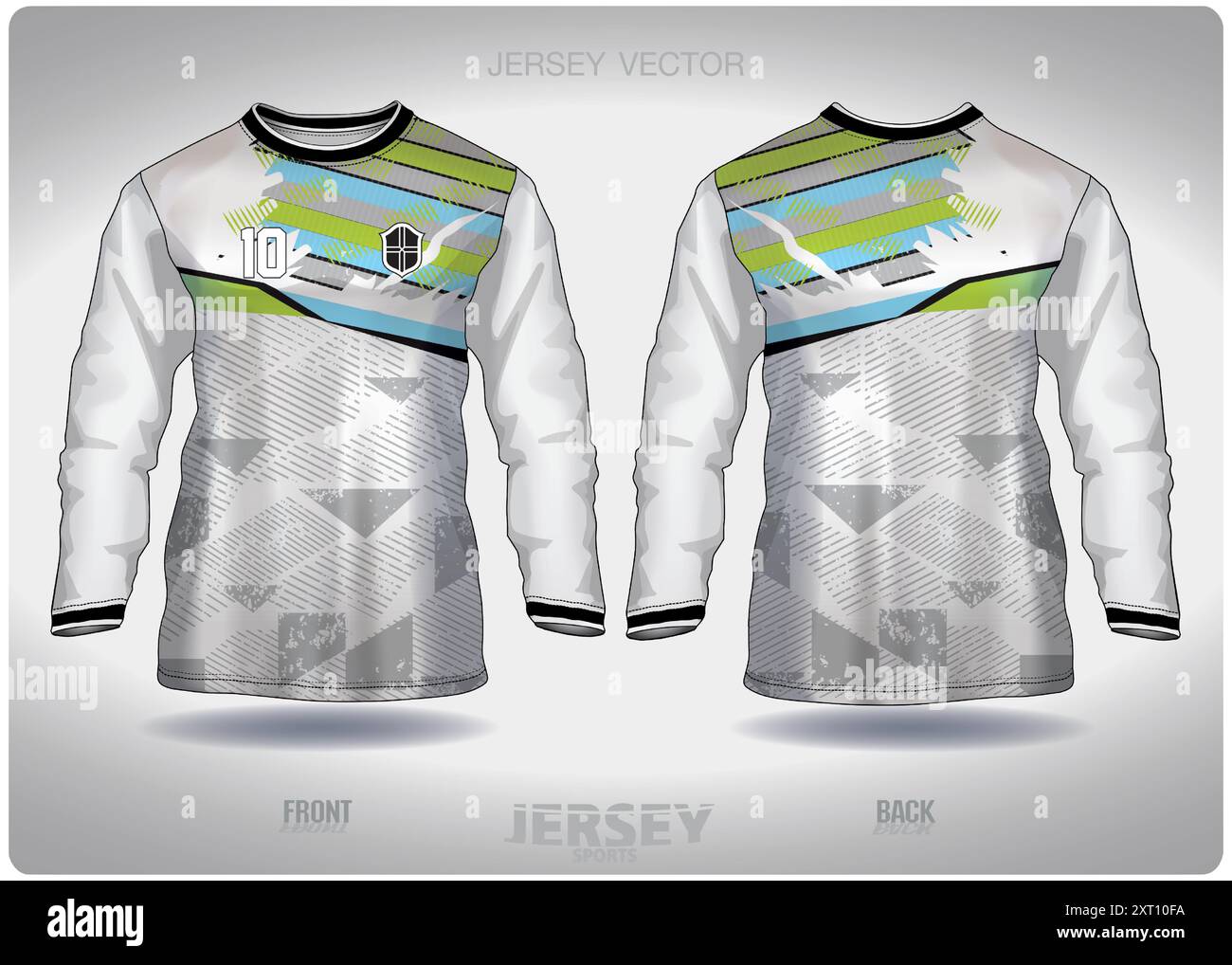 T-shirt sportiva in Jersey Concept Vector, maglia sportiva Concept con vista frontale. Nuovo design della maglia Cricket per calcio, Badminton, calcio Illustrazione Vettoriale