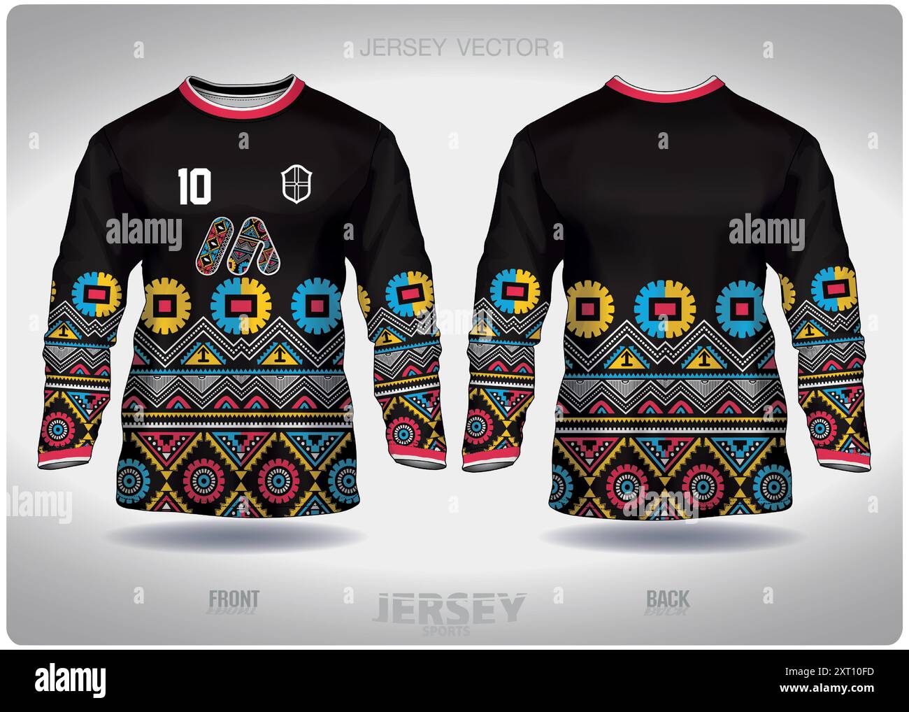 T-shirt sportiva in Jersey Concept Vector, maglia sportiva Concept con vista frontale. Nuovo design della maglia Cricket per calcio, Badminton, calcio Illustrazione Vettoriale