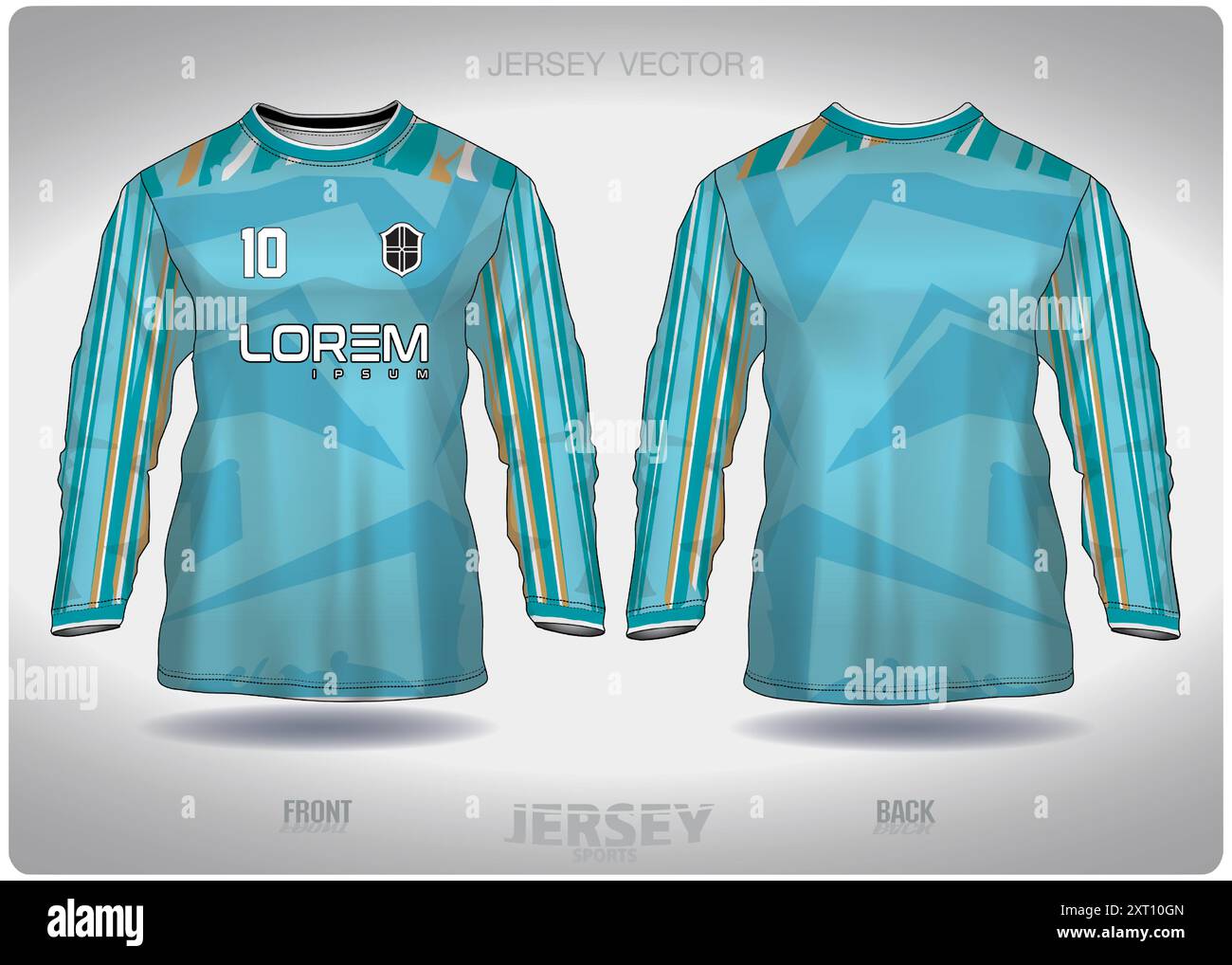 T-shirt sportiva in Jersey Concept Vector, maglia sportiva Concept con vista frontale. Nuovo design della maglia Cricket per calcio, Badminton, calcio Illustrazione Vettoriale