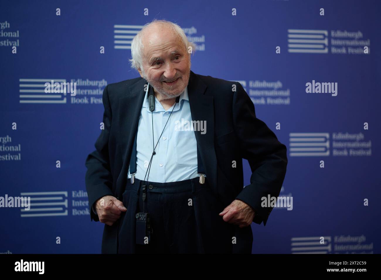 Edimburgo Scozia, Regno Unito 13 agosto 2024. Richard Demarco all'Edinburgh International Book Festival. credito sst/alamy notizie in diretta Foto Stock