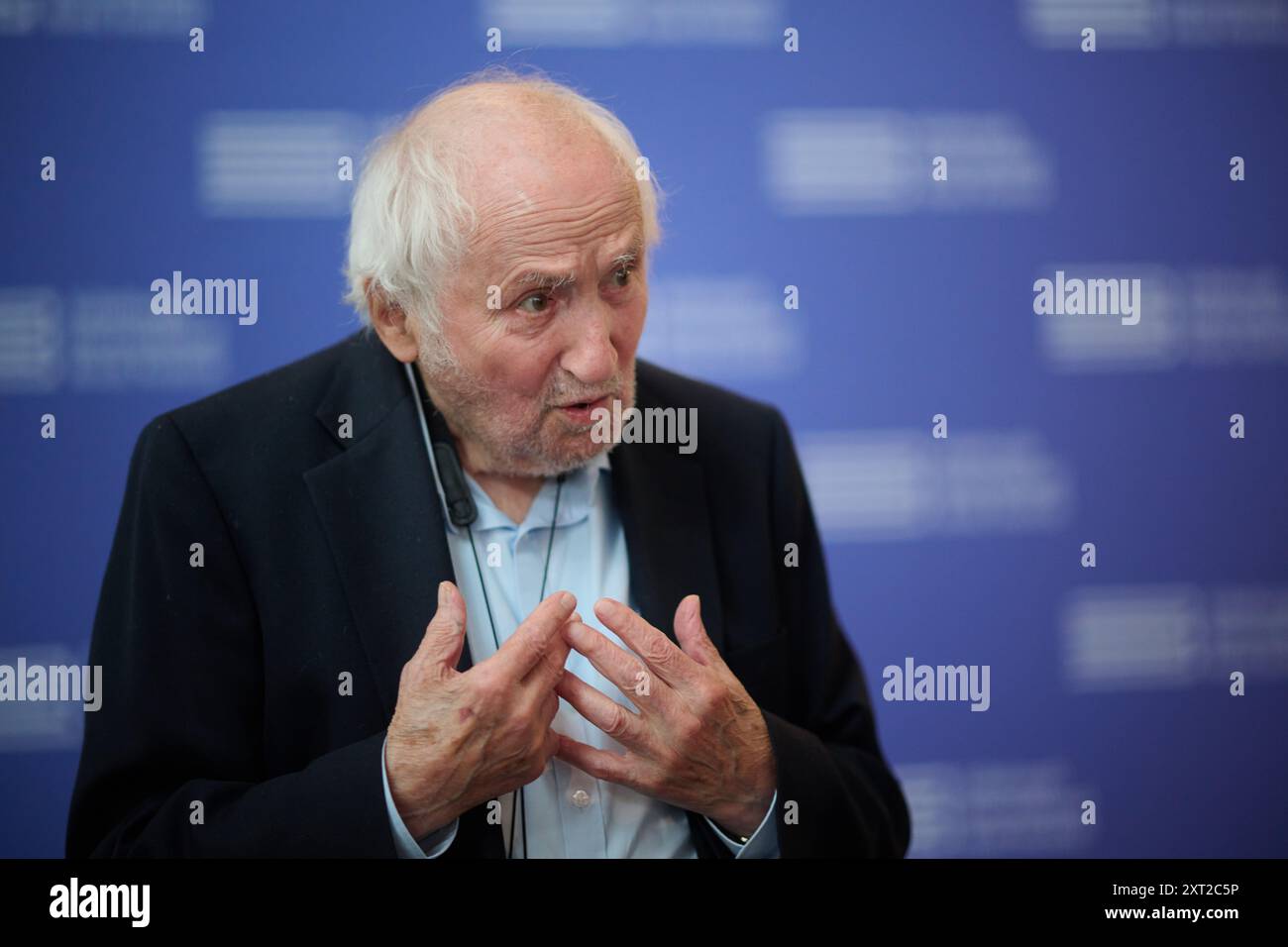 Edimburgo Scozia, Regno Unito 13 agosto 2024. Richard Demarco all'Edinburgh International Book Festival. credito sst/alamy notizie in diretta Foto Stock