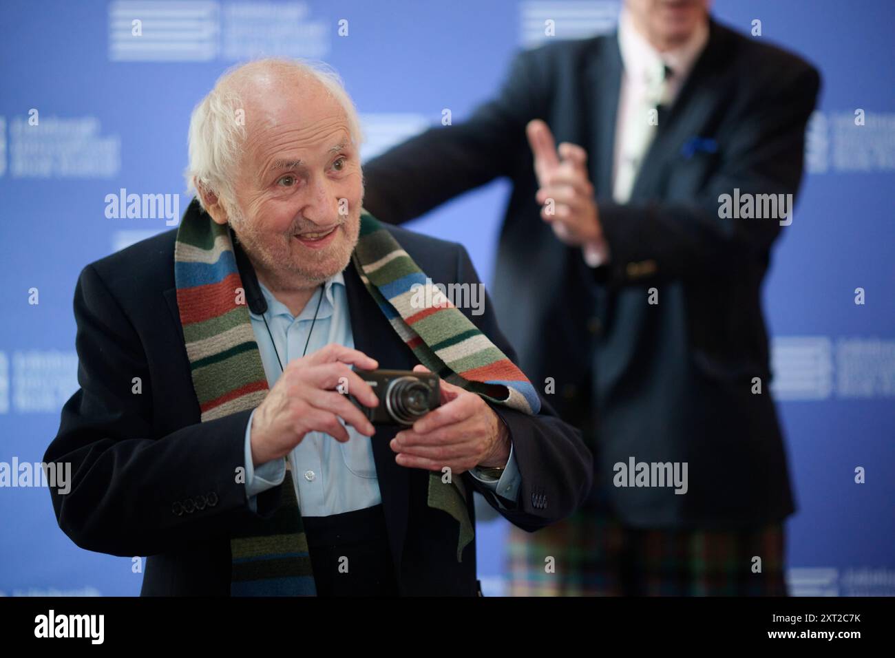 Edimburgo Scozia, Regno Unito 13 agosto 2024. Richard Demarco all'Edinburgh International Book Festival. credito sst/alamy notizie in diretta Foto Stock