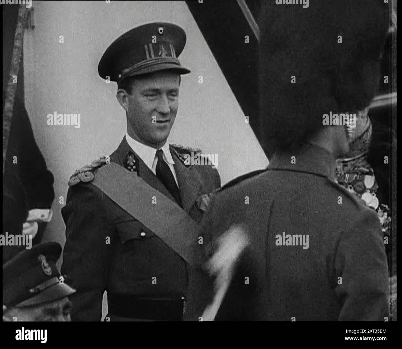 Leopoldo, sua altezza reale il Duca di Brabante, Principe del Belgio, 1930 From Time to Remember - The Powers That Were, 1930s (Reel 1); un documentario su varie figure importanti degli anni '1930 Foto Stock