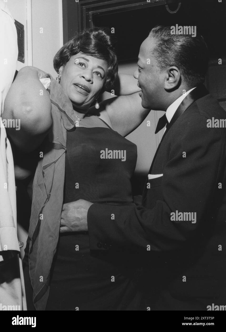 Ella Fitzgerald e Roy Eldridge Hammersmith Odeon, Londra 1962. Foto Stock