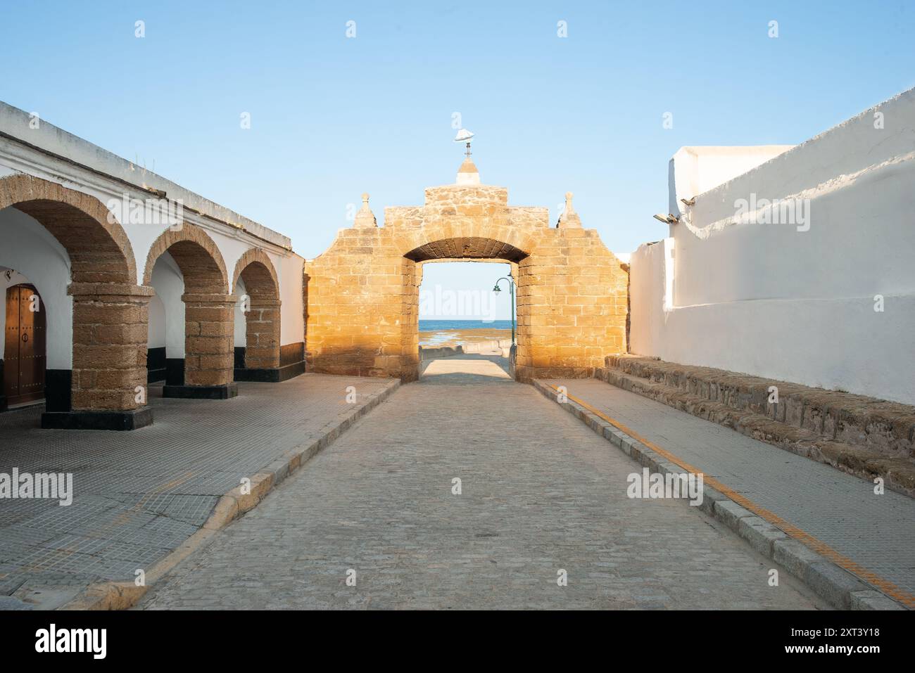 Porta la Caleta a Cádiz, Andalusia., Spagna. Foto Stock