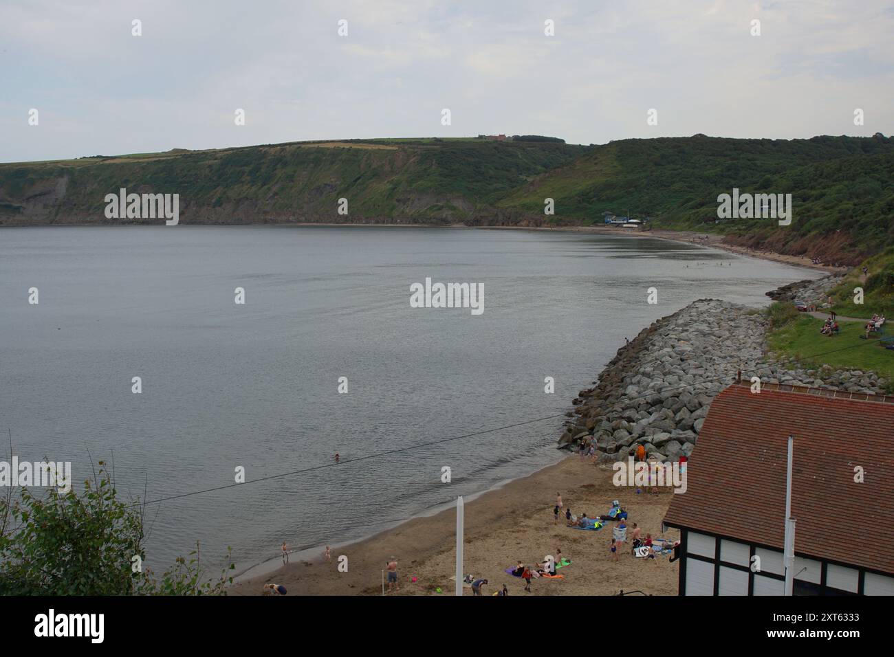 Runswick Bay nel North Yorkshire, Inghilterra, Regno Unito Foto Stock