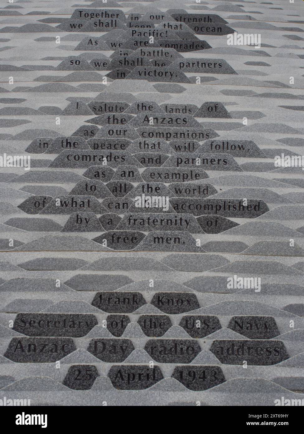 ANZAC Day radio Address (indirizzo radio giorno ANZAC) Foto Stock