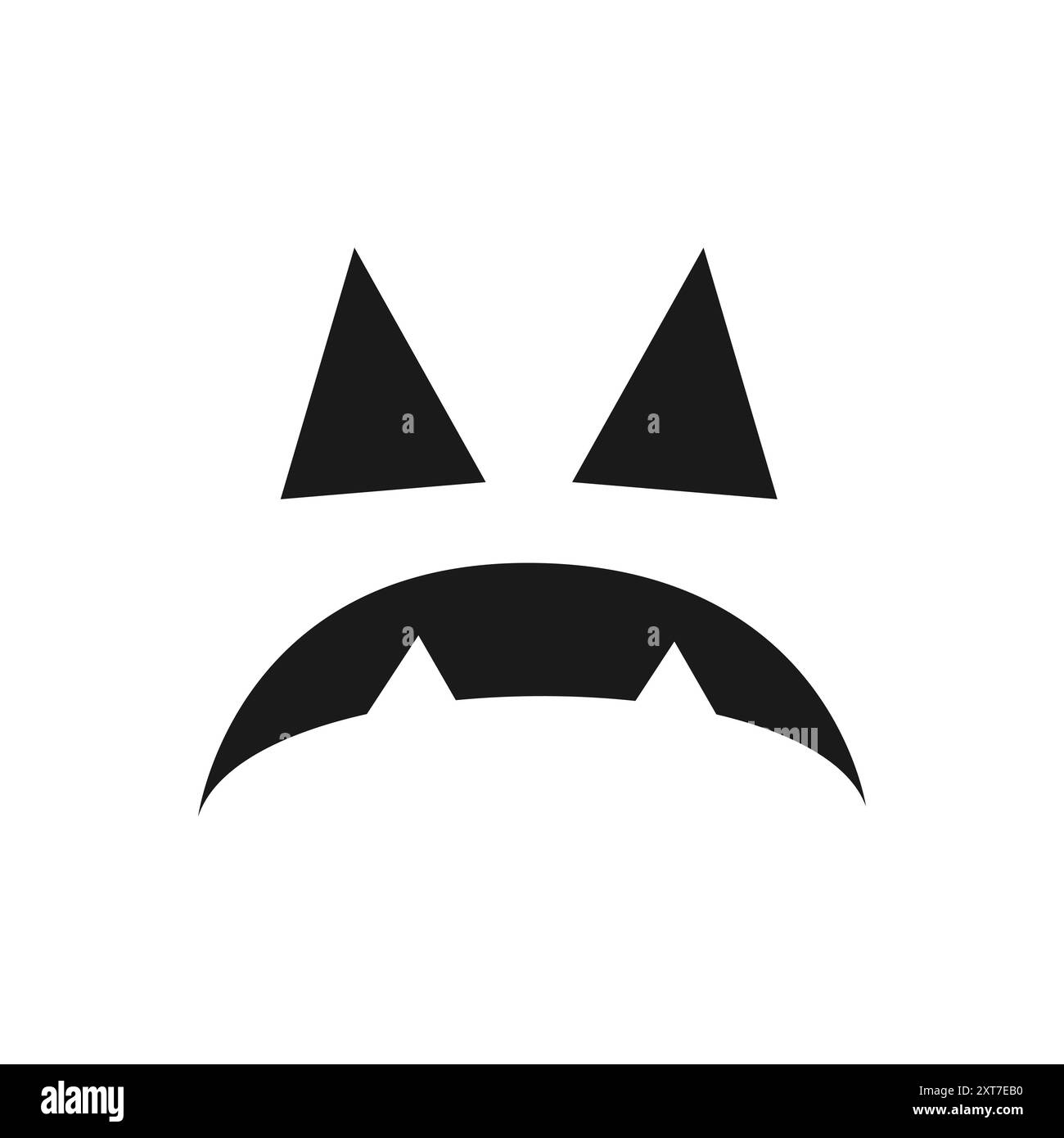 Jack o Lantern Monster Face Halloween Pumpkin Icon. Carino Funny Evil Face Expression. Illustrazione Vettoriale