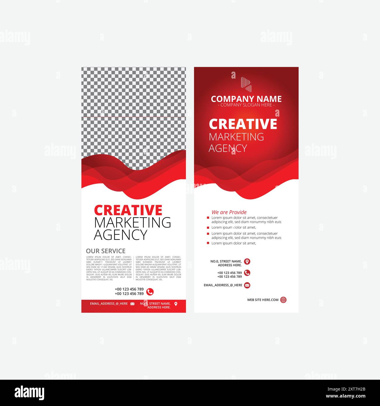 Moderno modello di design per banner rollup Illustrazione Vettoriale