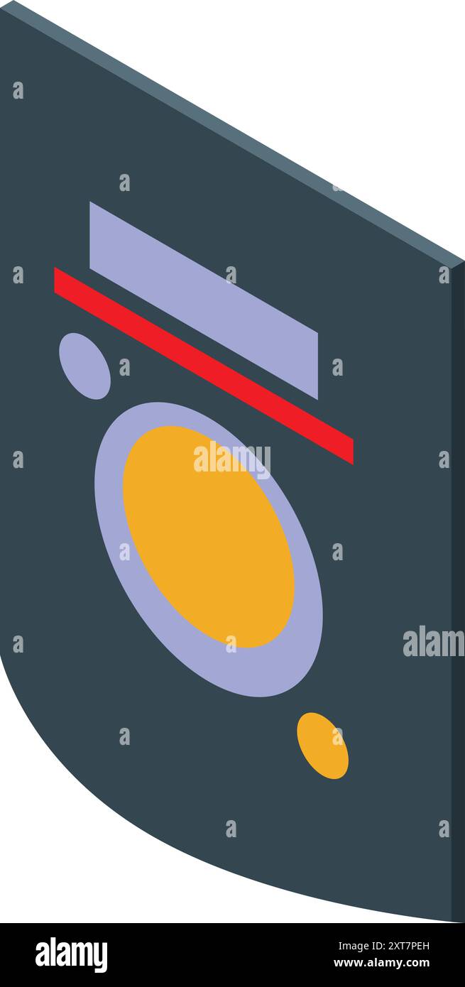 Icona del sistema solare che rappresenta il sole e i pianeti orbitanti in uno stile infografico Illustrazione Vettoriale