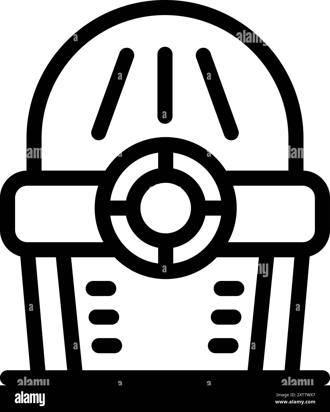 Questa icona rappresenta una tuta da immersione in acque profonde, spesso utilizzata per l'esplorazione subacquea e le immersioni in condizioni estreme Illustrazione Vettoriale