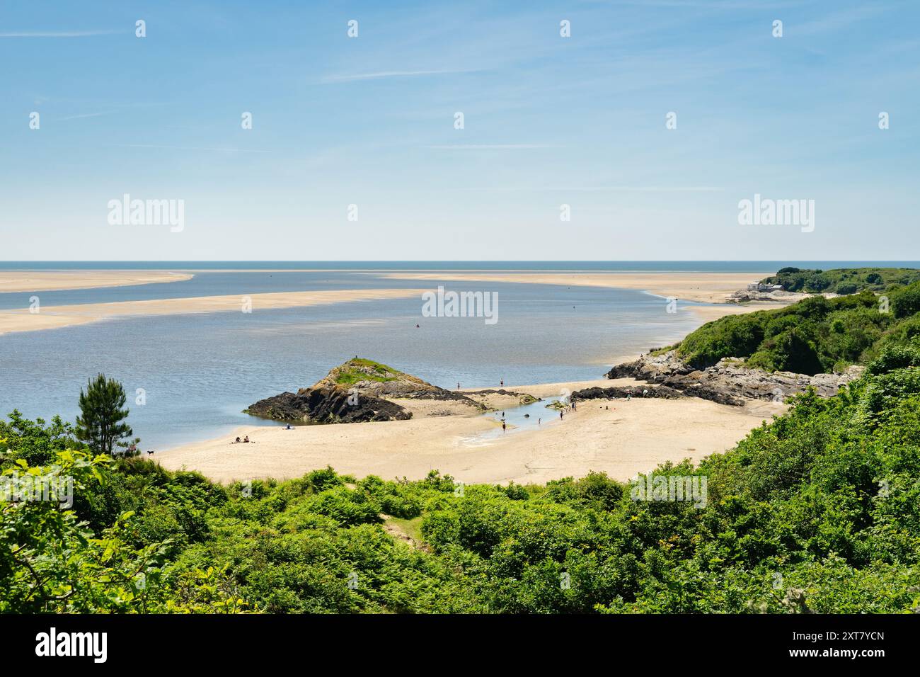 Borth-y-Gest Beach - Sandy Beach, Galles Foto Stock