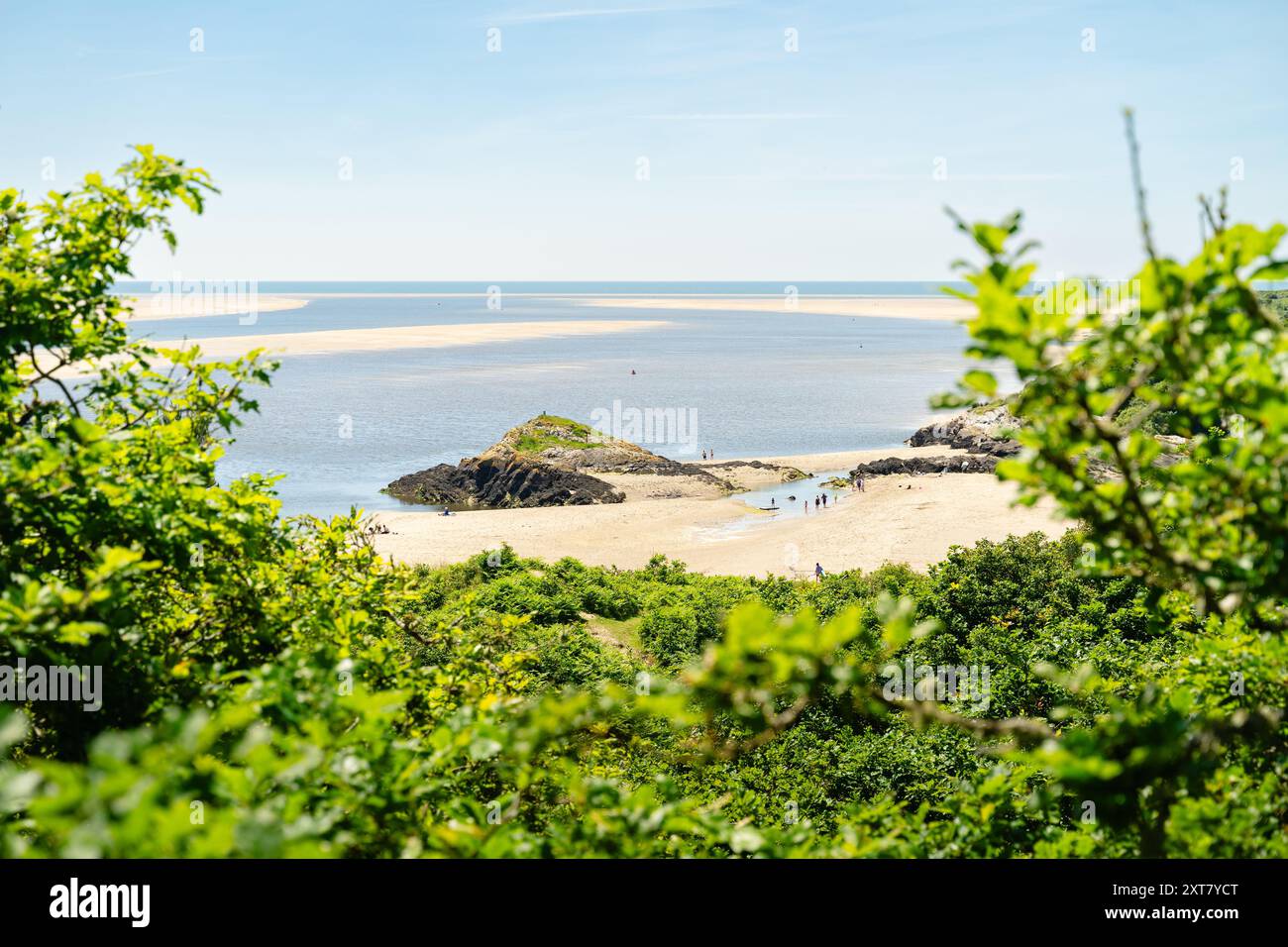 Borth-y-Gest Beach - Sandy Beach, Galles Foto Stock