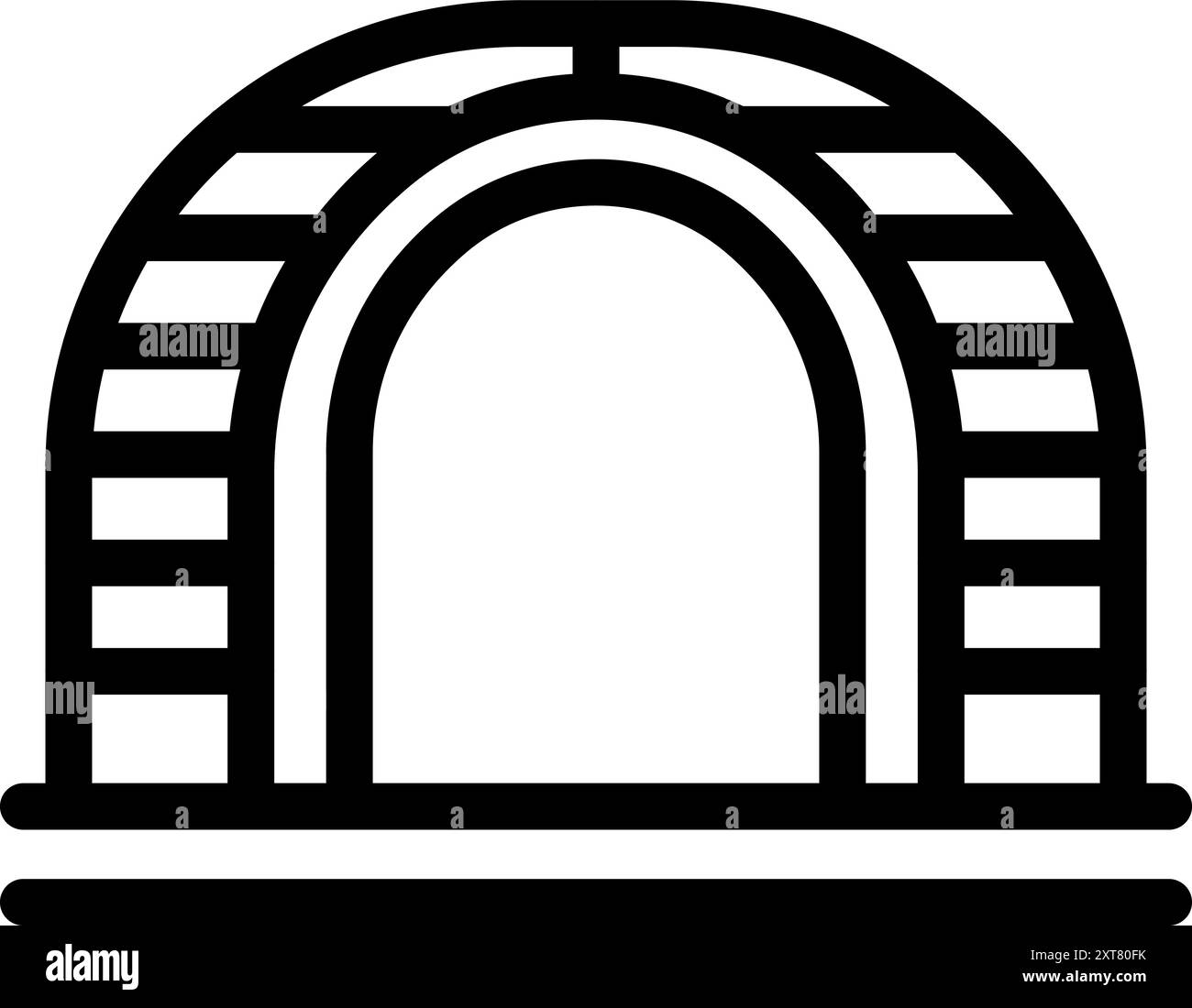 Misterioso ingresso sotterraneo nel tunnel con un soffitto ad arco e una base in cemento, invitante esplorazione Illustrazione Vettoriale Misterioso ingresso sotterraneo nel tunnel con un soffitto ad arco e una base in cemento, invitante esplorazione Illustrazione Vettoriale