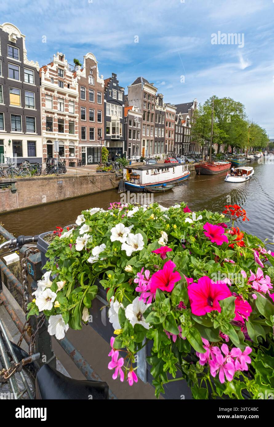 Canale Keizersgracht, Negen Straatjes, Amsterdam, Paesi Bassi Foto Stock