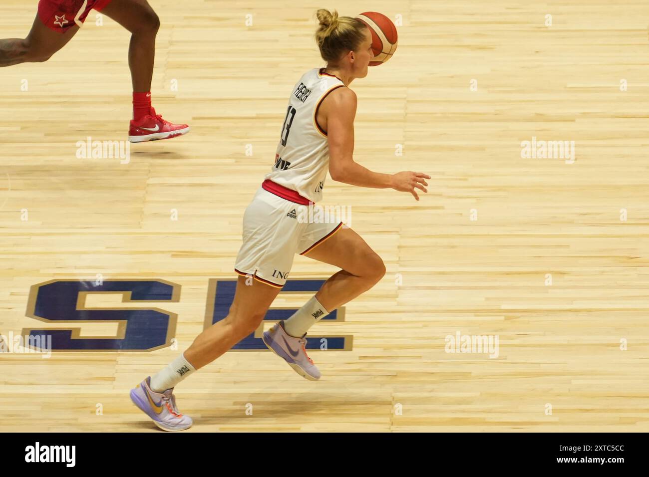 La GERMANIA Leonie Fiebich durante la partita internazionale di basket femminile tra USA e Germania il 23 luglio 2024 all'O2 Arena di Londra, Inghilterra - foto Laurent Lairys / DPPI Foto Stock