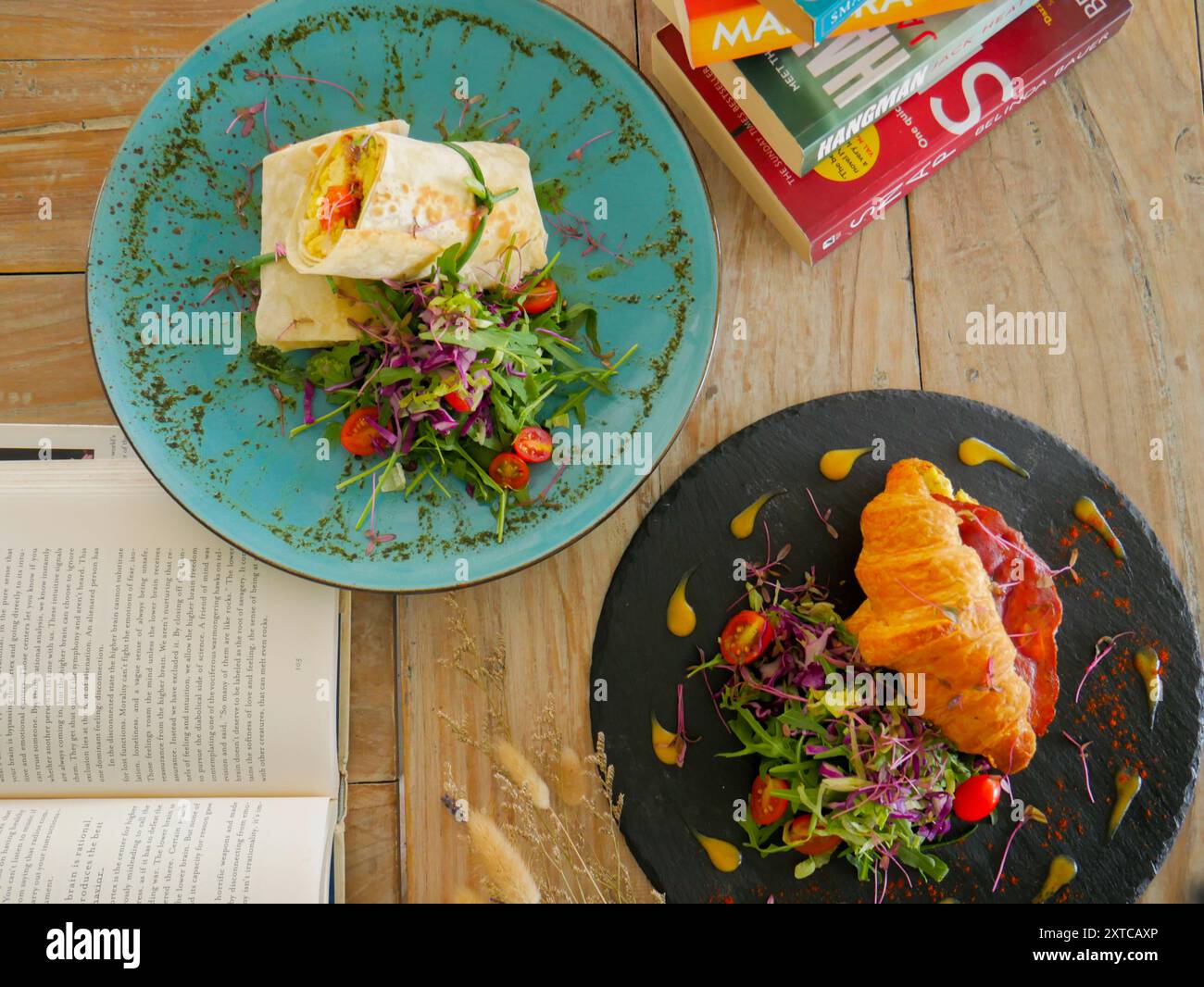 menu del pranzo cibo a base di piante biologiche Foto Stock