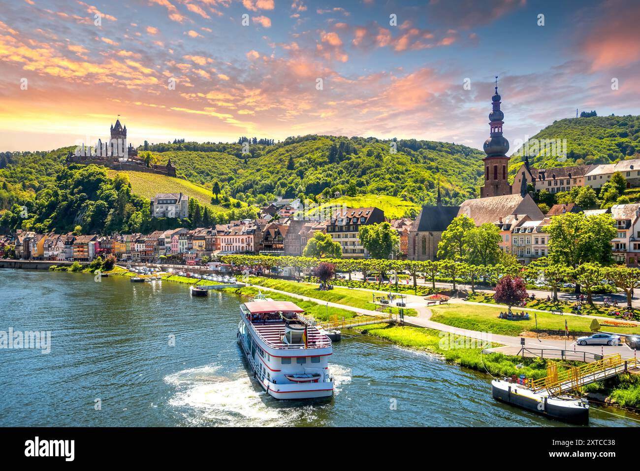 Città vecchia di Cochem, Germania Foto Stock