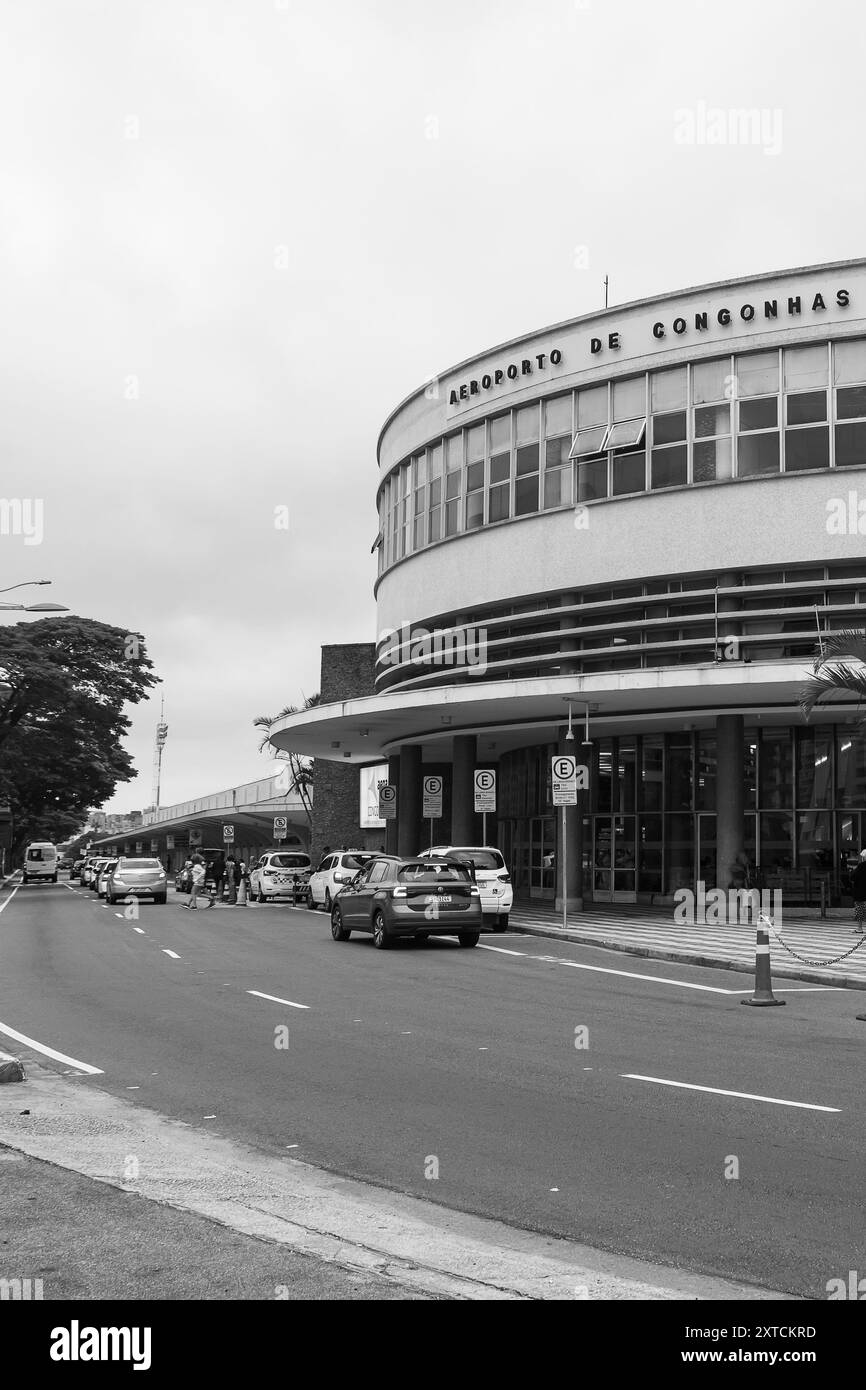 Aeroporto Internazionale di Congonhas. São Paulo, Brasile. Facciata dell'entrata principale del vecchio edificio. Foto Stock