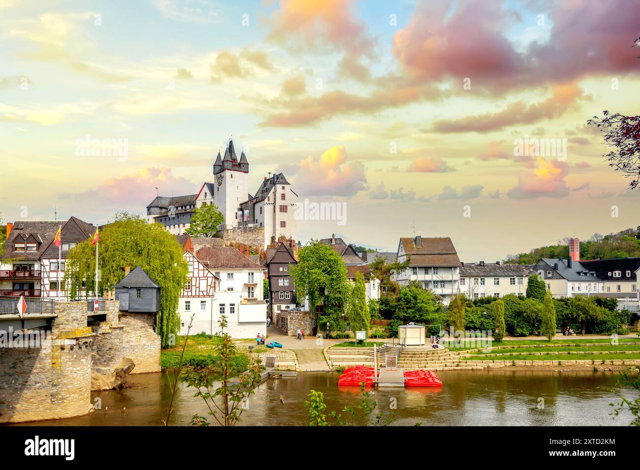 Città vecchia di Diez, Germania Foto Stock