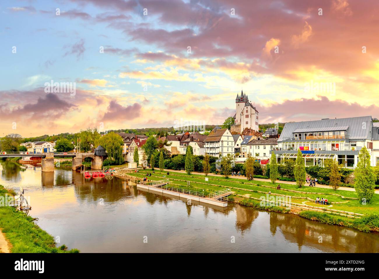 Città vecchia di Diez, Germania Foto Stock