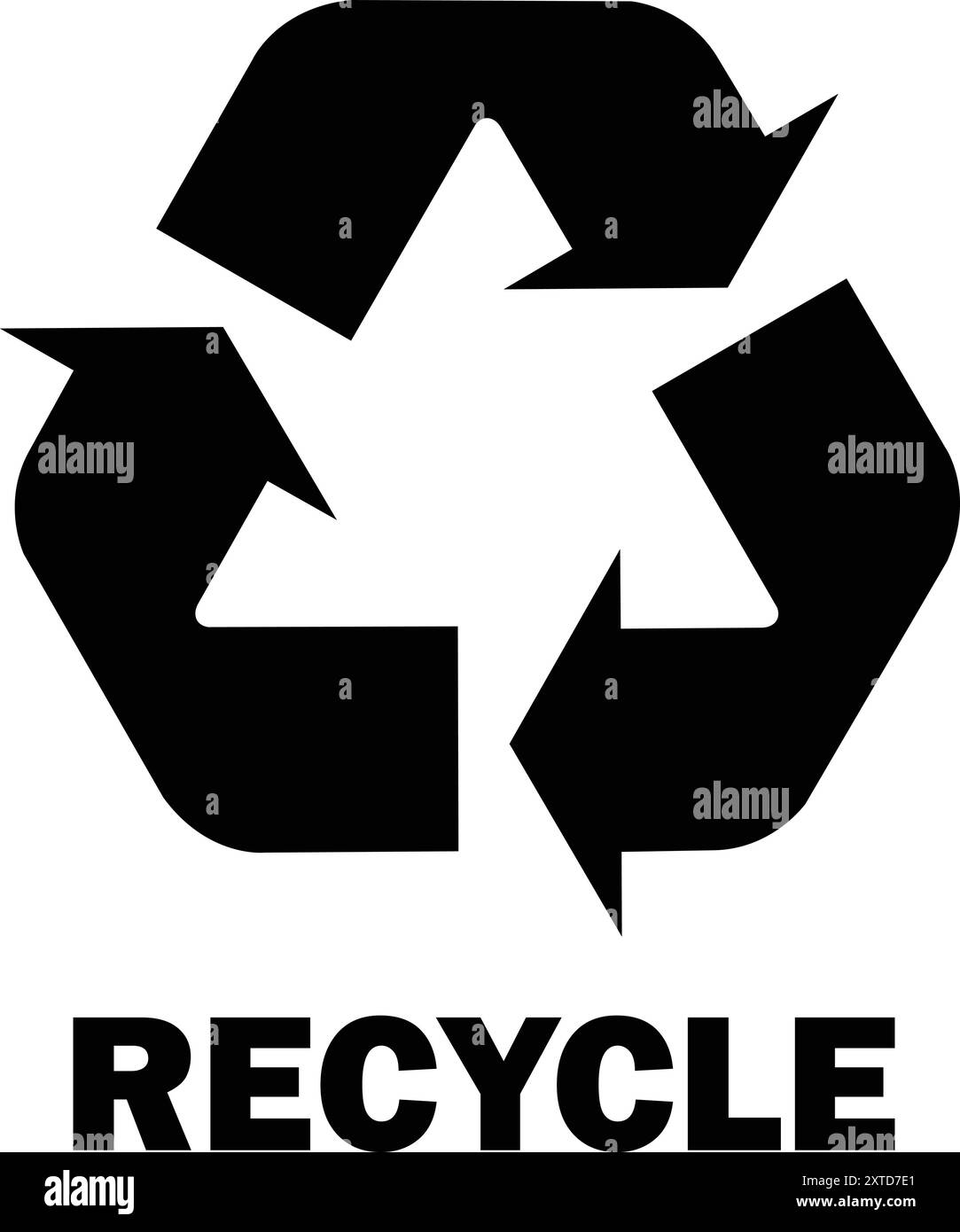 Simbolo nero riciclaggio, simbolo verde, freccia rotazione riciclaggio, frecce nere riciclo, logo riciclo Illustrazione Vettoriale