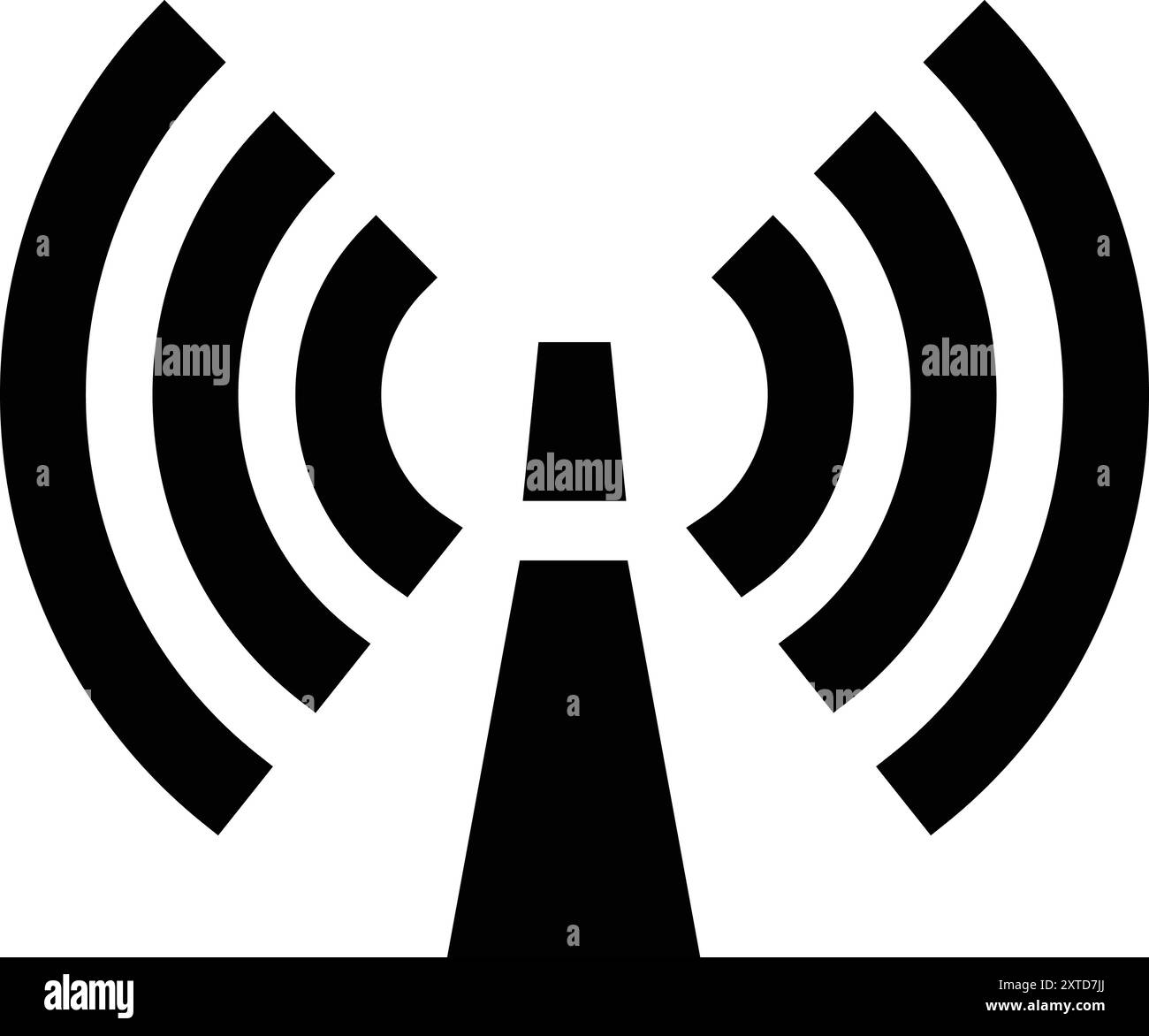 Cantare la rete della torre, icona della rete della torre, icona dell'antenna, icona della radio, icona wireless Illustrazione Vettoriale