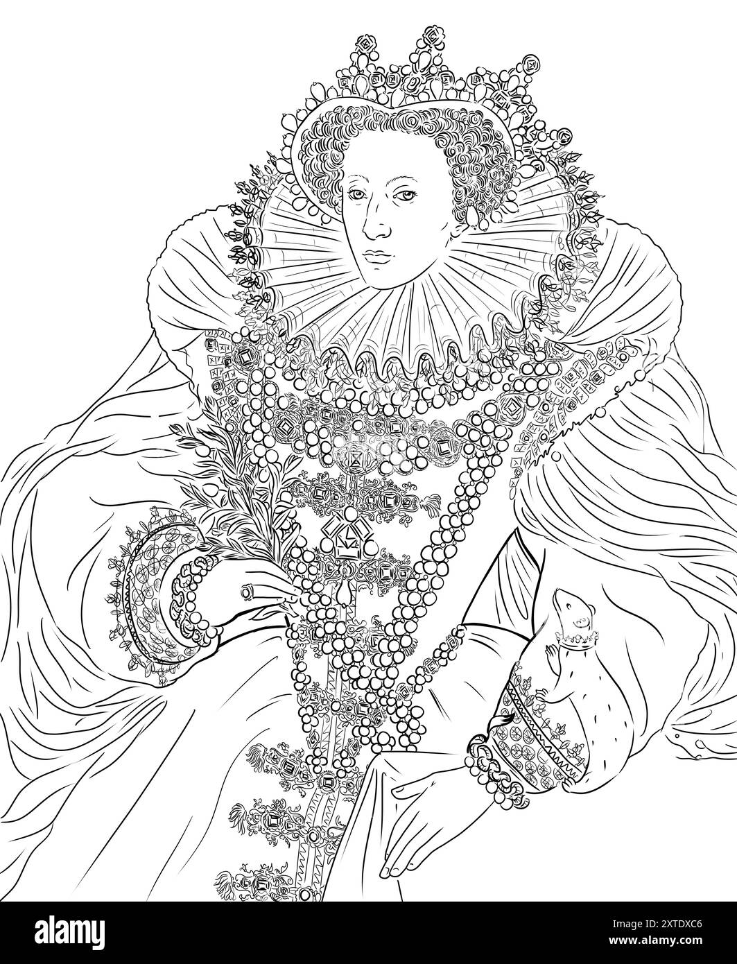Regina Elisabetta i d'Inghilterra, ritratto di Elisabetta i la regina vergine, Elisabetta Tudor Foto Stock
