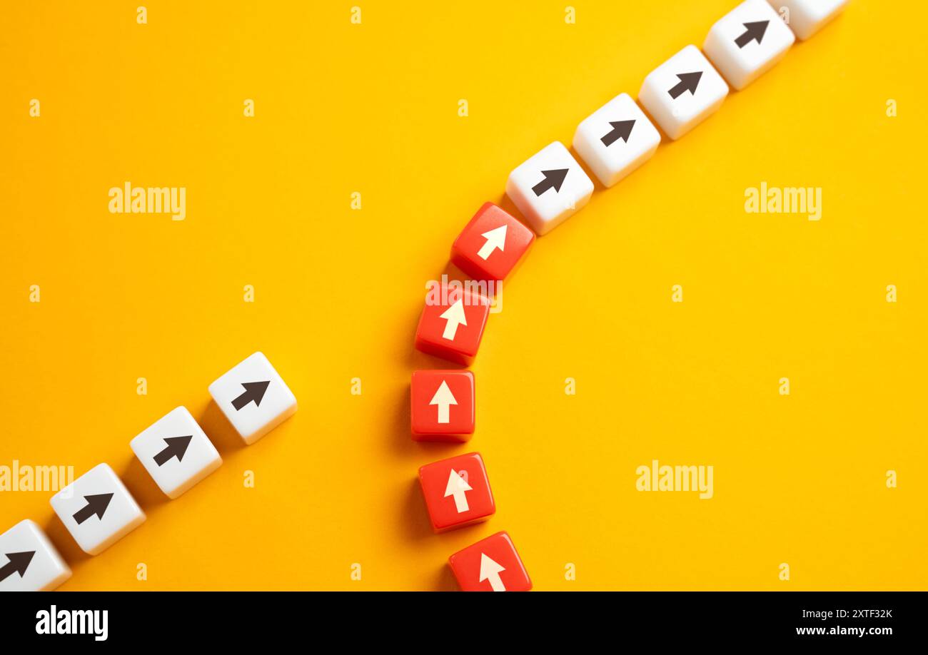 Prendere il controllo dell'iniziativa. Acquisizione del processo. Assegnazione dei risultati. Prendere il controllo. Sostituzione del flusso di dati. Regala il tuo a un concorrente più audace Foto Stock