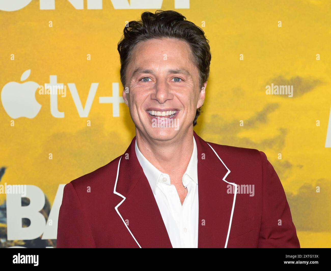 12 agosto 2024, Westwood, California, USA: Zach Braff partecipa alla premiere della serie di Apple TV+''Bad Monkey' (immagine di credito: © Billy Bennight/ZUMA Press Wire) SOLO PER USO EDITORIALE! Non per USO commerciale! Foto Stock