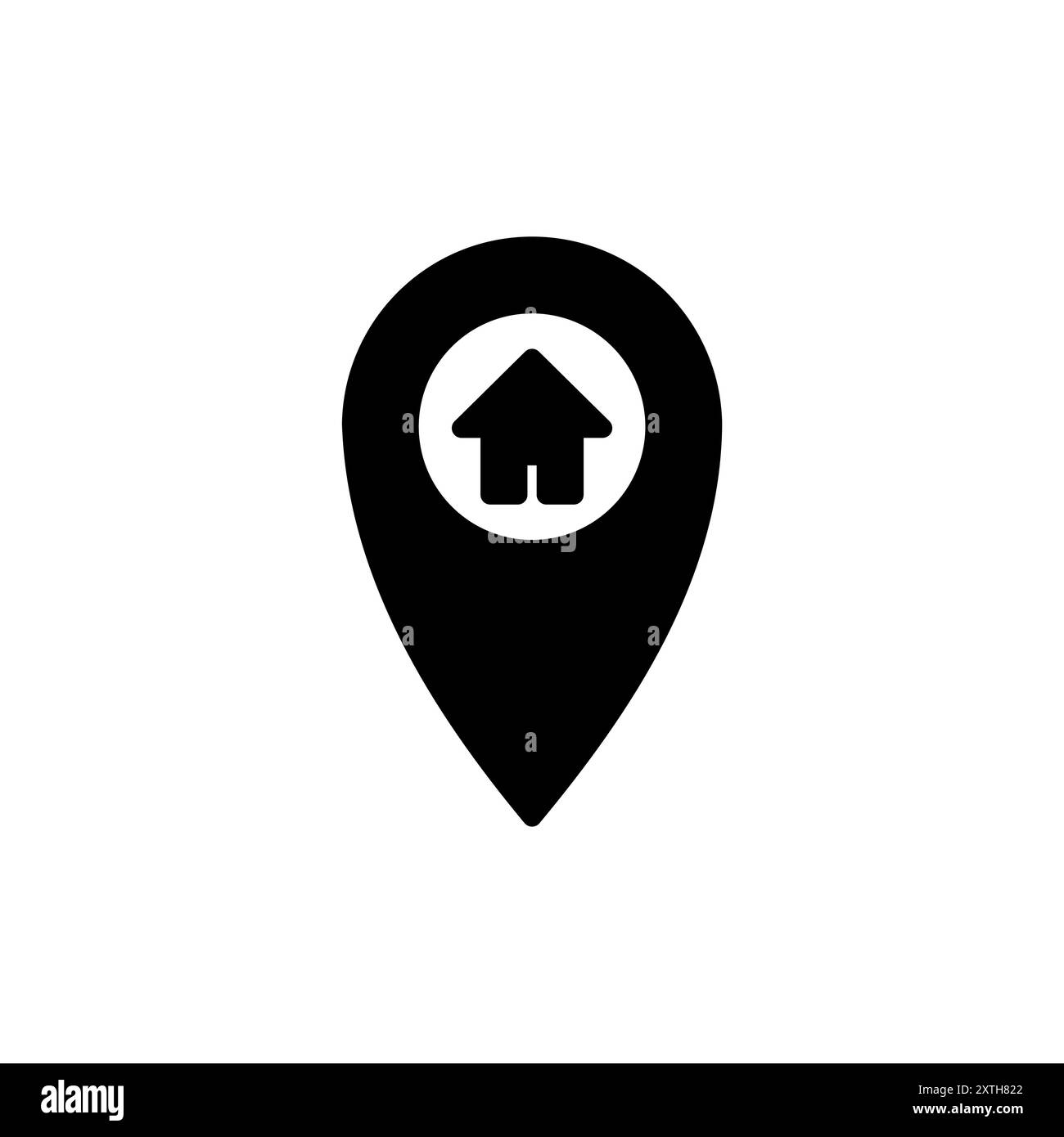Design del logo dell'icona dell'indirizzo. simbolo e simbolo della posizione di casa. localizzare Illustrazione Vettoriale