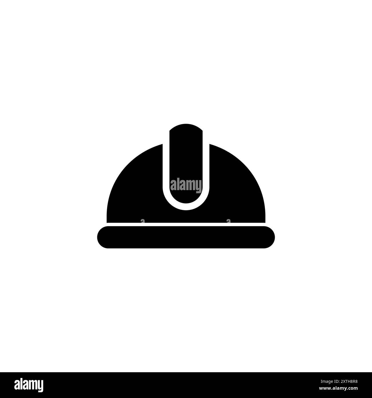 Logo icona casco. Simbolo e simbolo del casco da moto. Icona casco da costruzione. Casco di sicurezza Illustrazione Vettoriale